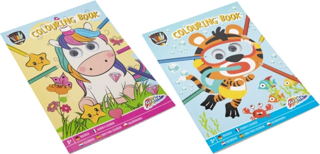 Kolorowanki z ruchomymi oczkami A4