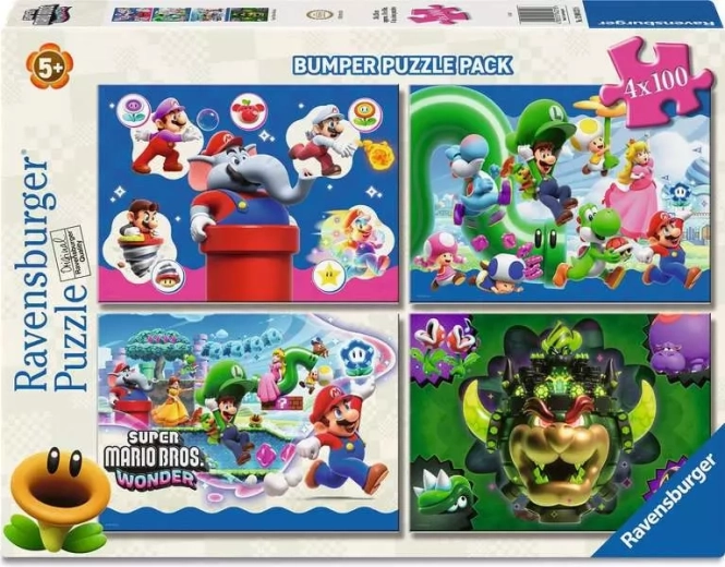 Puzzle Ravensburger Super Mario 4×100 elementów