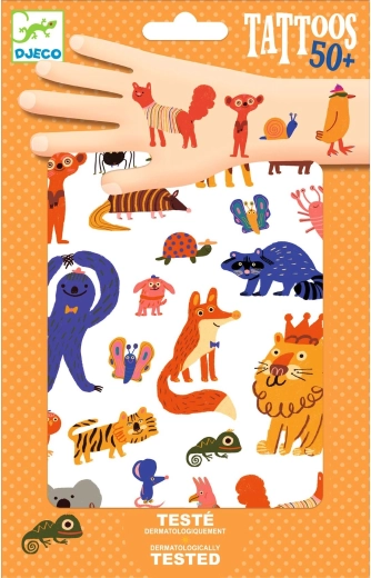 Djeco tatuaże kolorowe zwierzątka