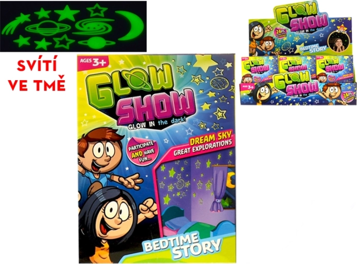 Świecące gwiazdki na ścianę i sufit – zestaw 15 szt.