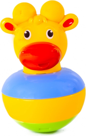 Niewywracalna zabawka żyrafa z dzwoneczkiem (roly‑poly)