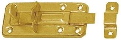 Zasuwka z możliwością zamknięcia kłódką 100 × 40 × 1,0 mm, stal ocynkowana na żółto