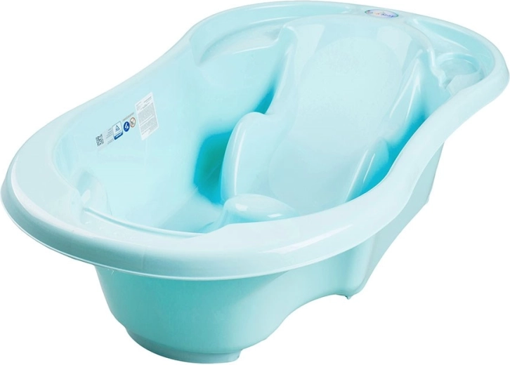 Dziecięca anatomiczna wanienka z odpływem Komfort 2w1, turkusowa