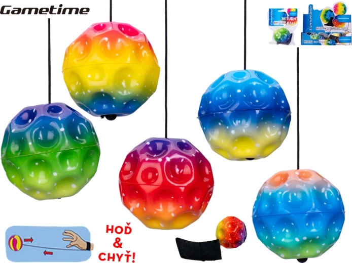 Piankowa piłeczka na gumce wracająca na nadgarstek dla dzieci