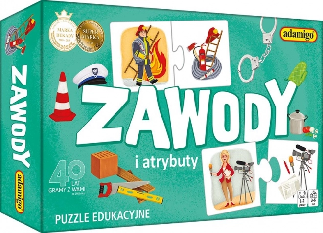 Gra z zawodami i atrybutami - puzzle