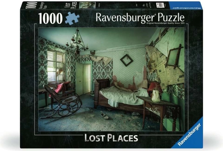 Puzzle Ravensburger Zaginione miejsca: zielona sypialnia 1000 elementów