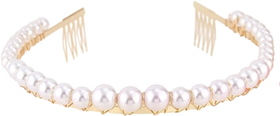 Różowa opaska z perłami dla dziewczynek