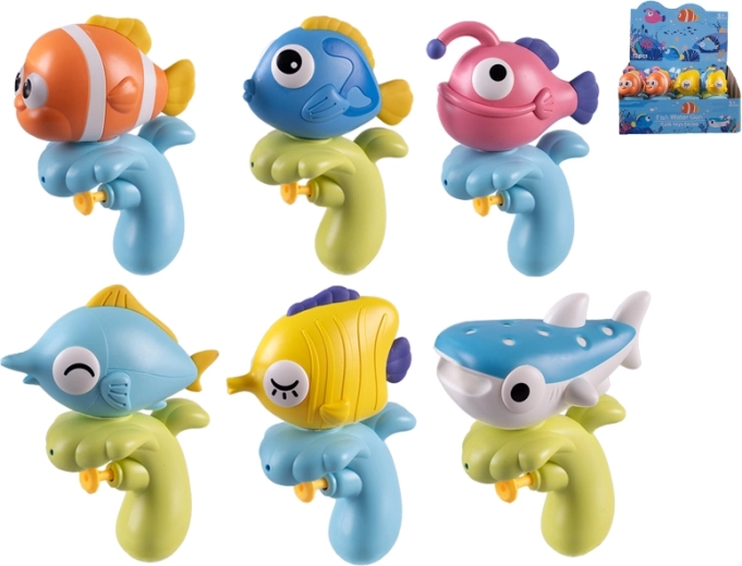 Pistolet na wodę w kształcie ryby 15 cm