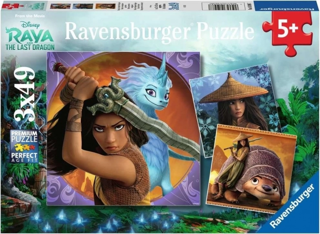 Puzzle RAVENSBURGER Raya i smok 3×49 elementów