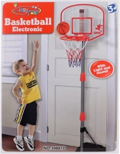 Kosz do koszykówki ze stojakiem z licznikiem, światłem i dźwiękami