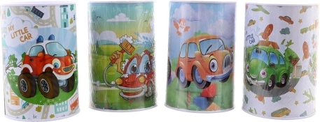 Metalowa skarbonka wesołe autka