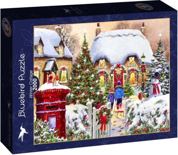 Puzzle Bluebird Zimowa chata 2000 elementów