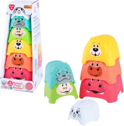 PlayGo zwierzęca wieża – plastikowa zabawka dla dzieci od 3 lat