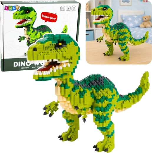 Klocki konstrukcyjne dinozaur Velociraptor figurka 3D 1457 elementów