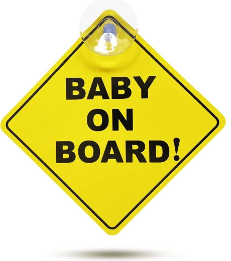 Tabliczka Baby on Board z przyssawką