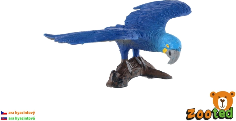 Ara hiacyntowa – figurka 9 cm - 1 sztuka
