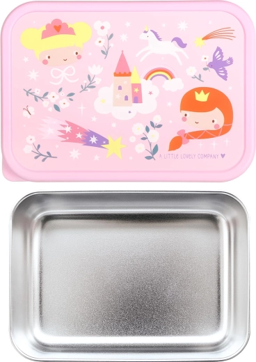 A Little Lovely Company nierdzewny lunchbox ze szczelną pokrywką – Księżniczki