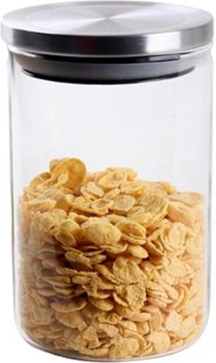 Szklany słoik z pokrywką ze stali nierdzewnej TORO 800 ml z szkła borokrzemowego