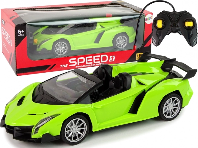 Zdalnie sterowany samochód sportowy R/C 1:18 zielony
