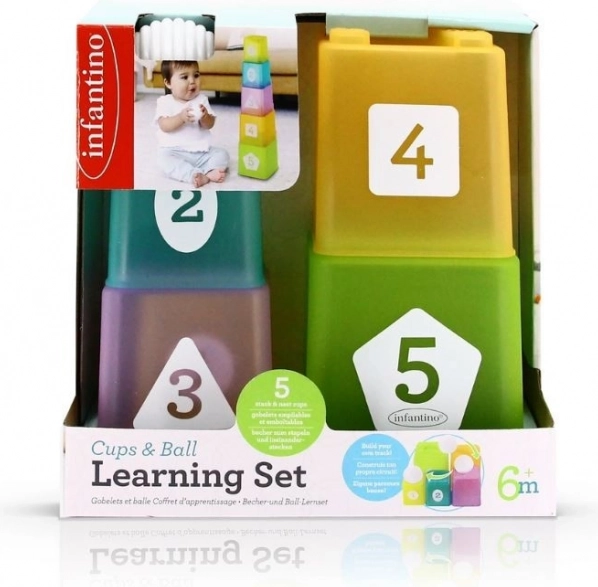 Infantino kubeczki do układania z piłeczką