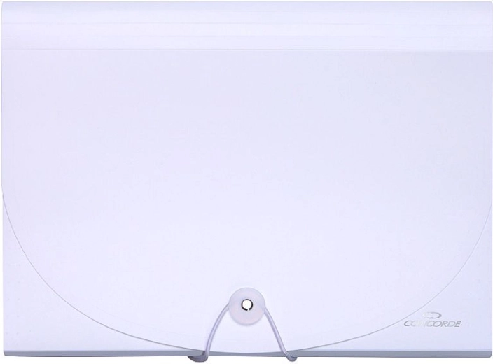 Teczka na dokumenty z gumką A4, 7 kieszeni, biała