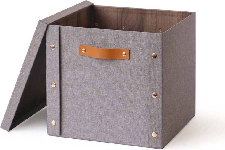 Pudełko do przechowywania z pokrywką 30 × 30 × 28 cm z papieru i tektury