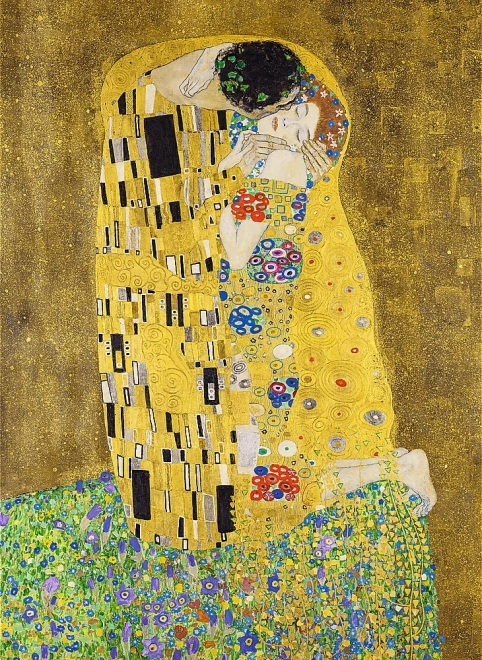 Drewniane puzzle Gustav Klimt - Pocałunek 200 elementów