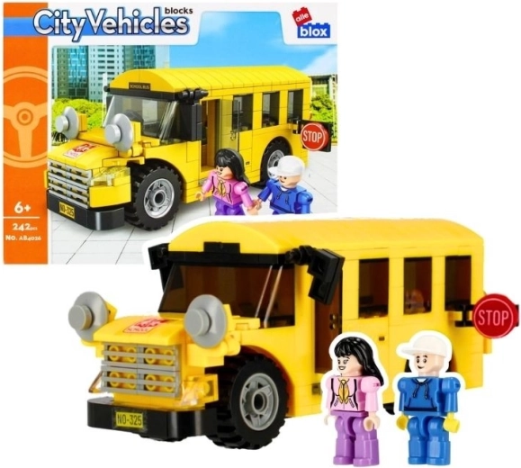 Alleblox City klocki konstrukcyjne autobus szkolny (242 elementy) - 1 szt.
