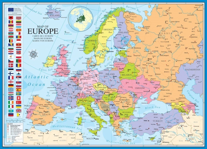 Puzzle EUROGRAPHICS mapa Europy 1000 elementów