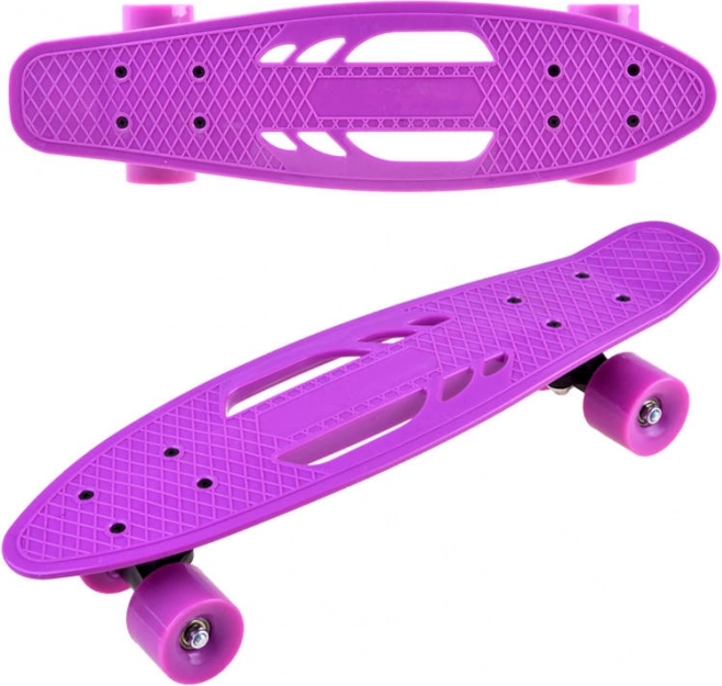 Dziecięcy penny skateboard z uchwytami do 50 kg – Fioletowy