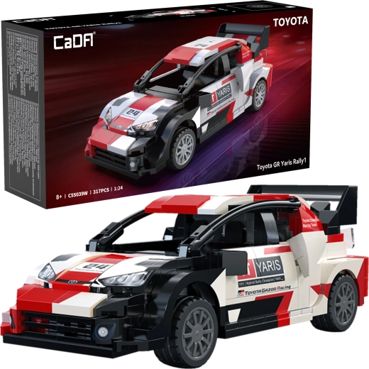 Klocki CaDA Toyota GR Yaris Rally1 – samochód wyścigowy 317 elementów (1:24)