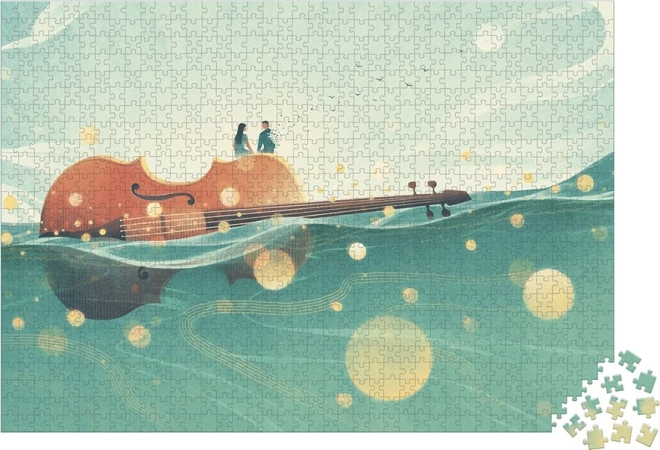 Janod Puzzle Pływające Skrzypce 1000 Części