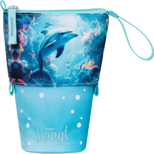Szkolny piórnik-tuba z motywem delfina BAAGL GRS