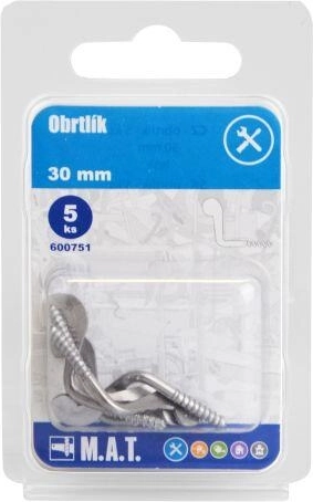 Zatrzask obrotowy 30 mm, błyszczący – zestaw 5 szt.