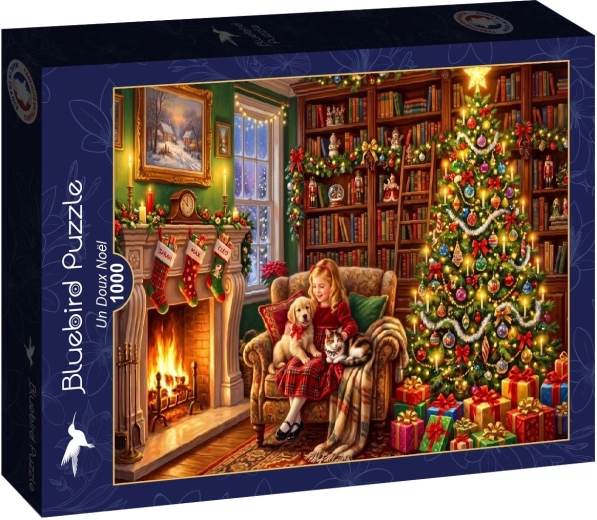 Puzzle Bluebird Wesołych Świąt, 1000 elementów