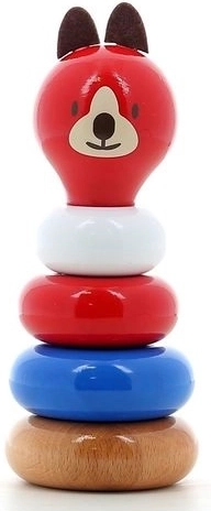 Drewniana wieża do nakładania pies Lucien