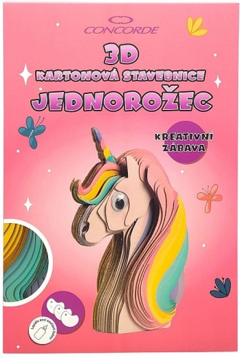 3D kartonowa układanka jednorożec