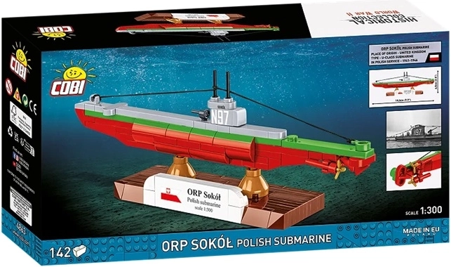 Cobi WWII ORP Sokół polska łódź podwodna 1:300