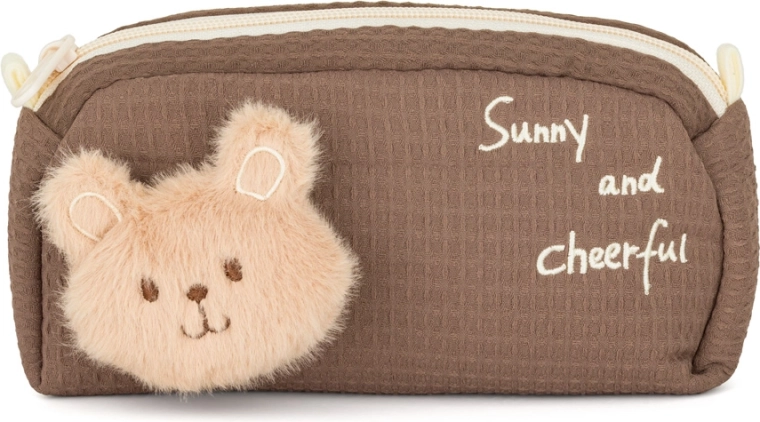 Etui dziecięce pluszowy miś brązowy