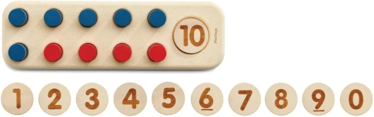 PlanToys drewniany zestaw matematyczny do dodawania, odejmowania i mnożenia 1–20