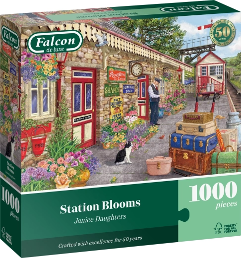 Puzzle Falcon Kwiaty na dworcu kolejowym 1000 elementów