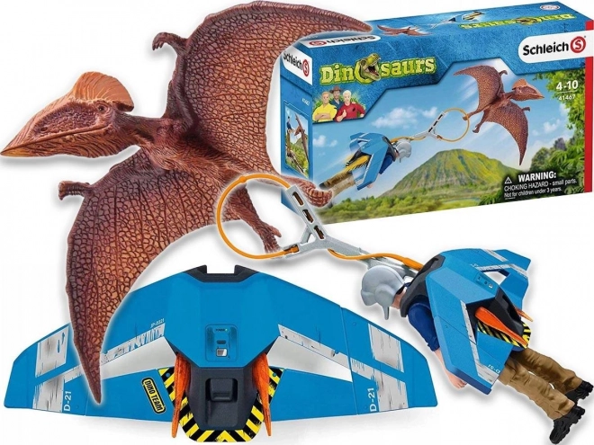 Schleich Dinosaurs plecak rakietowy Jetpack do pościgu