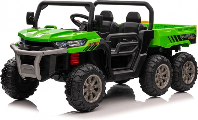 Dziecięcy elektryczny samochód Farmer Truck 24V z wywrotną skrzynią – Zielony