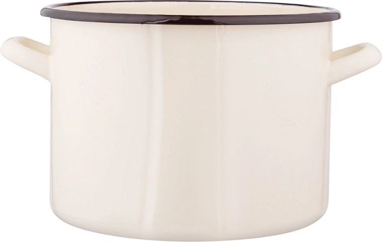 Emaliowany garnek Silesia 5,8 l kremowy 22 cm
