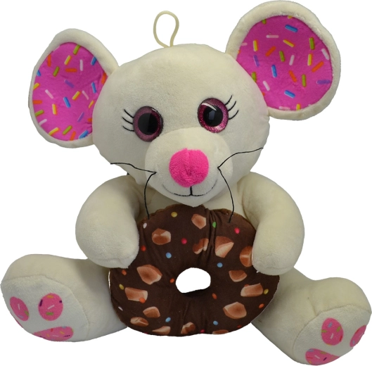 Pluszowa mysz z donutem 30 cm