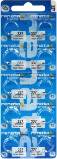 Bateria guzikowa RENATA 337 SR416SW 1,55 V, 8,3 mAh – opakowanie 10 szt.