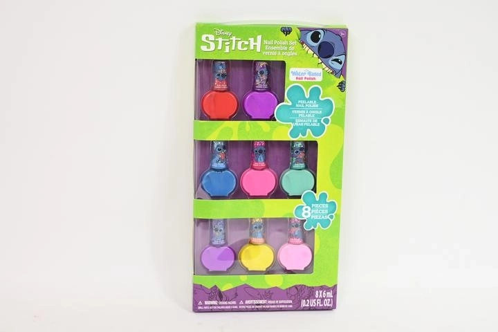 Disney Stitch – zestaw dziecięcych lakierów do paznokci (8 szt.)
