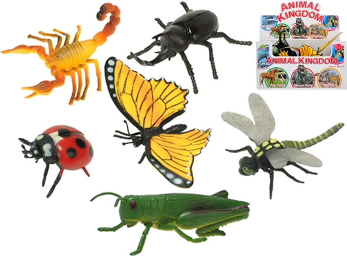 Zestaw plastikowych figurek owadów 9–13 cm, 12 szt.