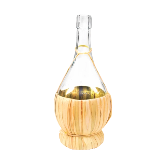 Szklana butelka Fiasco 1 l z plecionką ze słomy