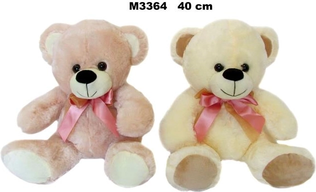 Pluszowy miś z kokardką 40 cm - 1 sztuka